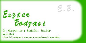 eszter bodzasi business card